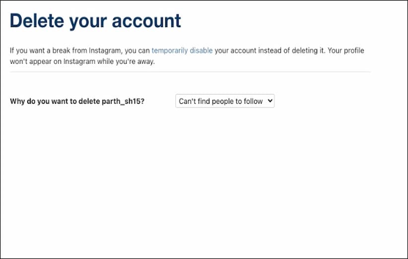 نحوه دی اکتیو کردن دائم اینستاگرام